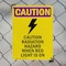 Signmission Radiation & Laser Sign, 18 in H x 12 in W, Plastic, Rectangle OS-2PACK-CR-P-1218-V-10262 - alternate 2